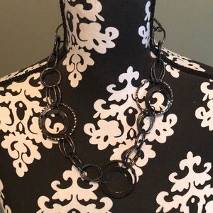 Funky multi silver circular necklace